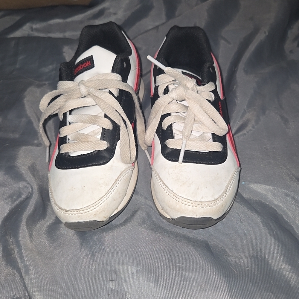 Reebok Black and White Sneakers with Red Accents